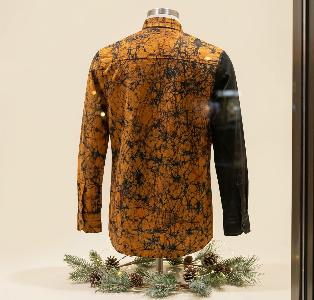 Chemise stylée en batik artisanal Homme - Coton 100%