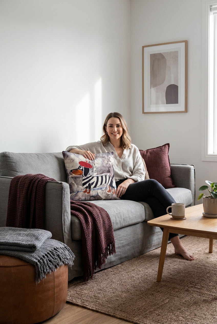 Housse en batik : Un cadeau qui fait sourire… et qui a du cœur 💘