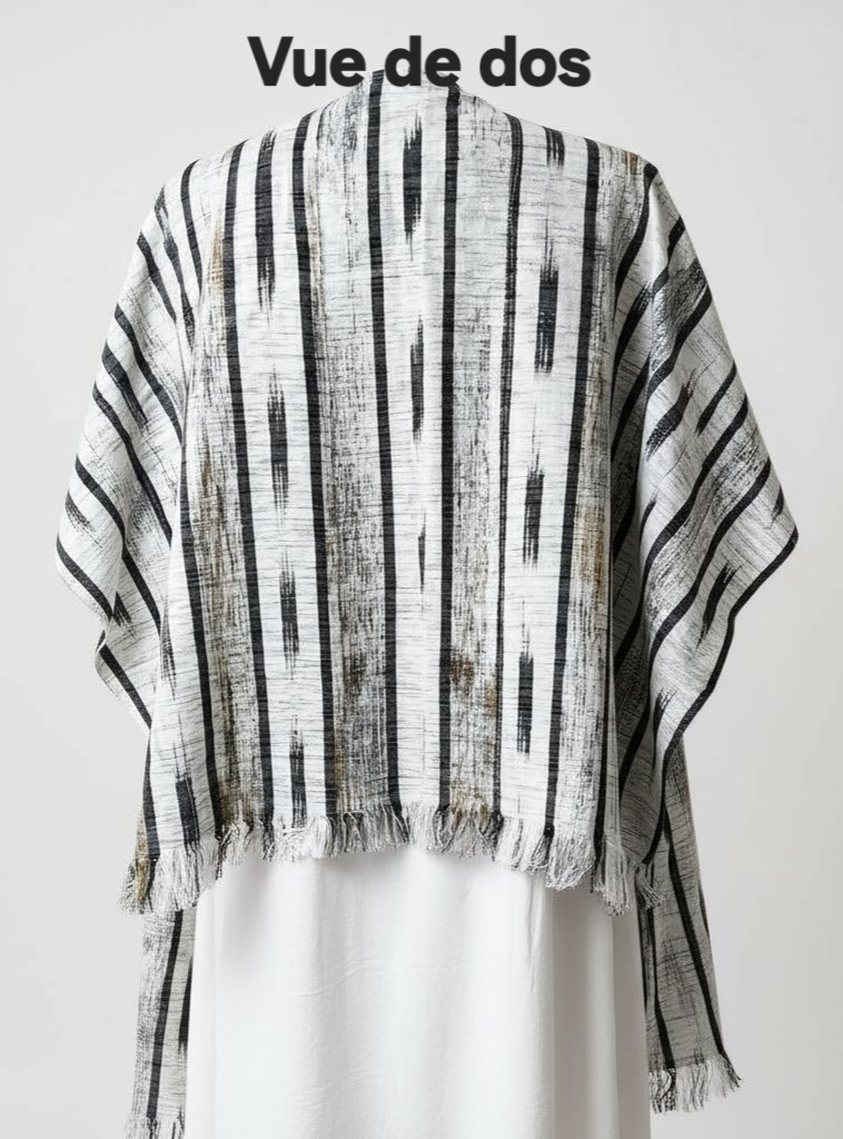 Poncho blanc en Faso Dan Fani