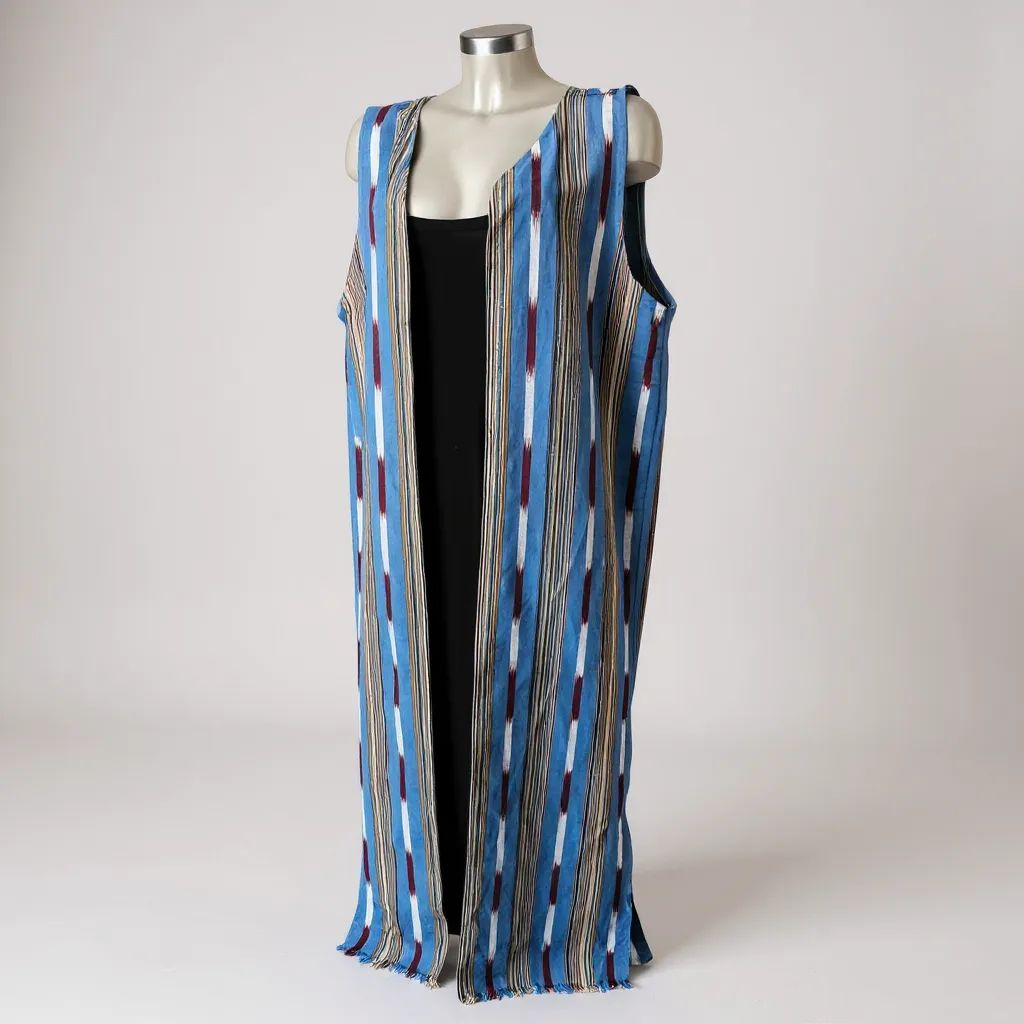 Veste Longue sans manches en Faso Dan Fani