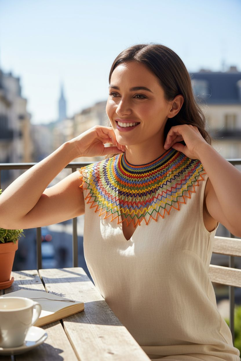 Superbe collier de perles d'Afrique du Sud