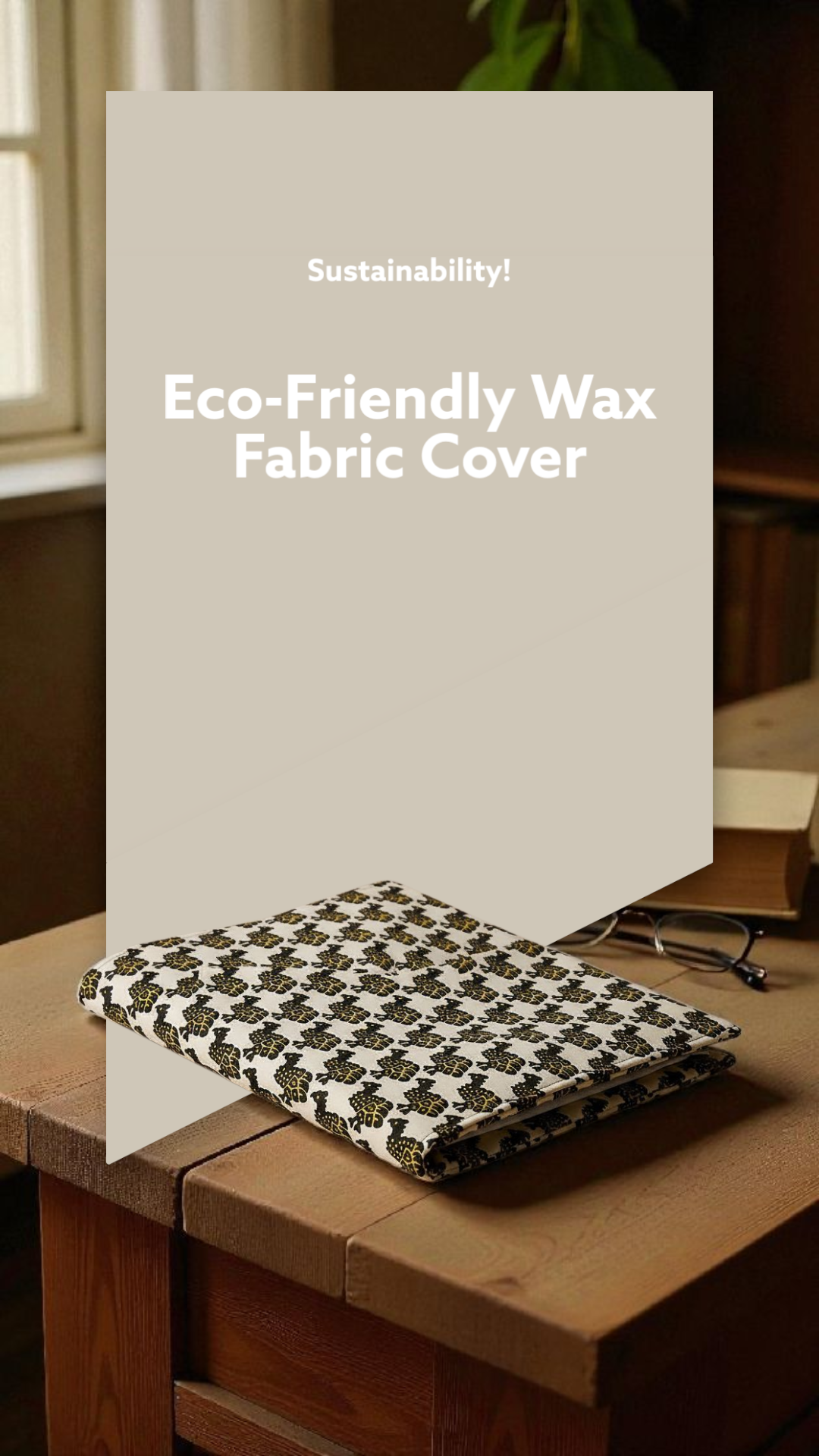 Protège-cahier en wax "Pintades d'Afrique "