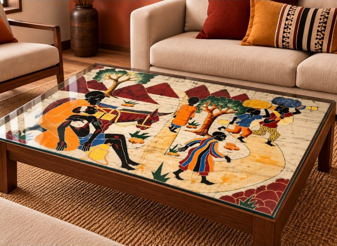 Tableau batik "Le bon Samaritain"