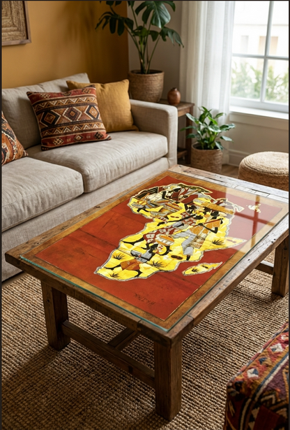 Tableau batik – Scènes de vie villageoise au Burkina Faso