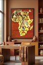 Tableau batik – Scènes de vie villageoise au Burkina Faso