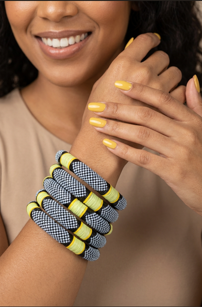 Ensemble de 5 bracelets en lanières tressées – Résilience en lumière ✨