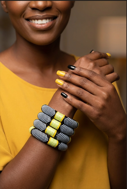 Ensemble de 5 bracelets en lanières tressées – Résilience en lumière ✨