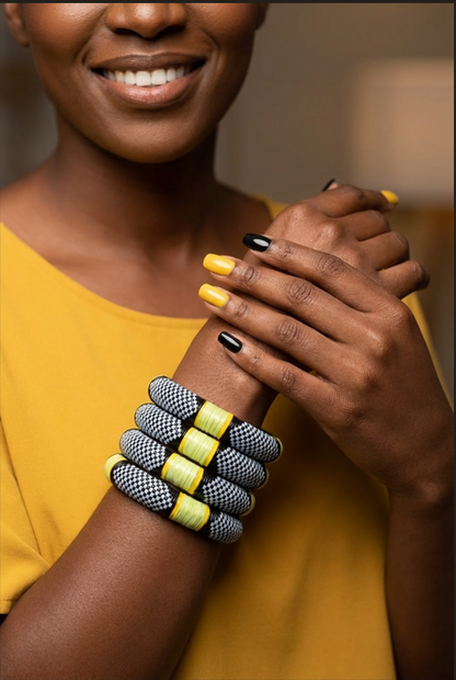 Ensemble de 5 bracelets en lanières tressées – Résilience en lumière ✨