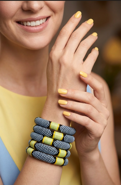Ensemble de 5 bracelets en lanières tressées – Résilience en lumière ✨