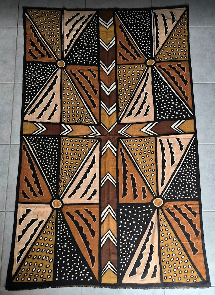 Étoffe Bogolan Traditionnel du Mali - 2m x 1,14m