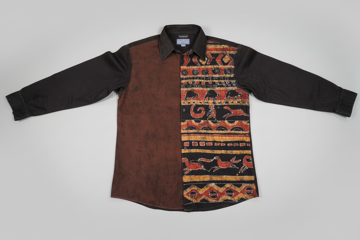 Chemise homme en batik – Pièce unique, confort et caractère