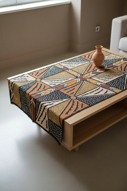 Étoffe Bogolan Traditionnel du Mali - 2m x 1,14m