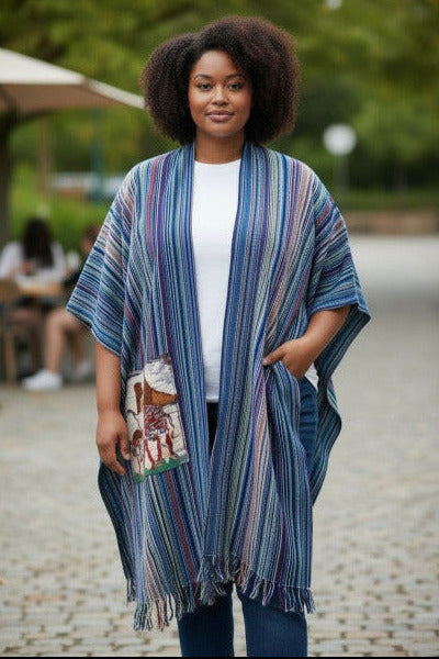 Poncho Faso Dan Fani Artisanal - Racines & Lumière | Sol'Anna