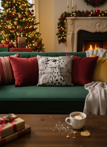 Batik Artisanal Gentleman Dalmatien - Housse Coton Fait Main