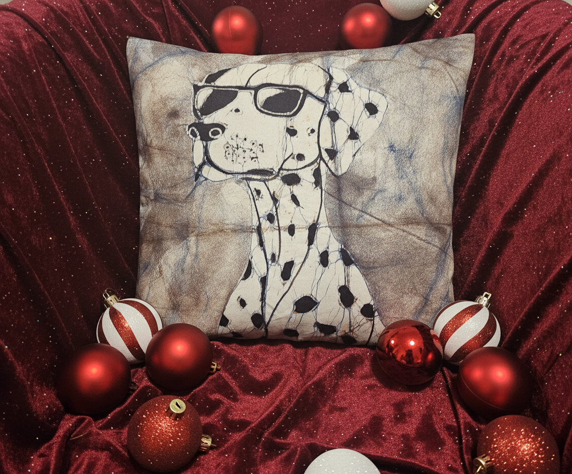 Batik Artisanal Gentleman Dalmatien - Housse Coton Fait Main