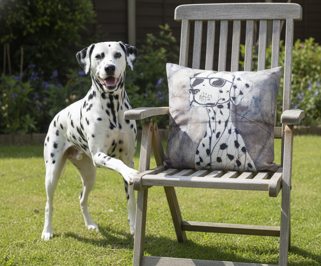 Batik Artisanal Gentleman Dalmatien - Housse Coton Fait Main