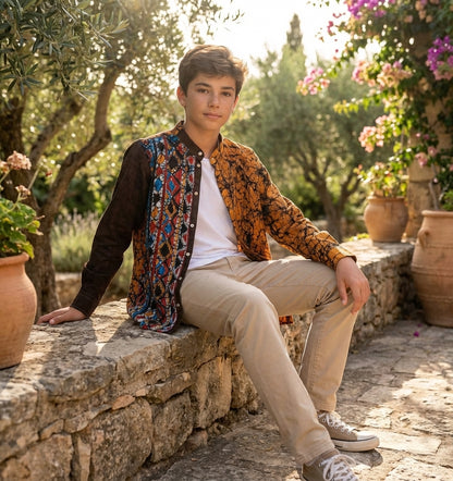 Chemise stylée en batik artisanal Homme - Coton 100%