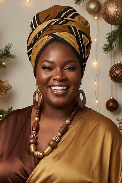 Écharpe bogolan multifonction – 200 × 37 cm