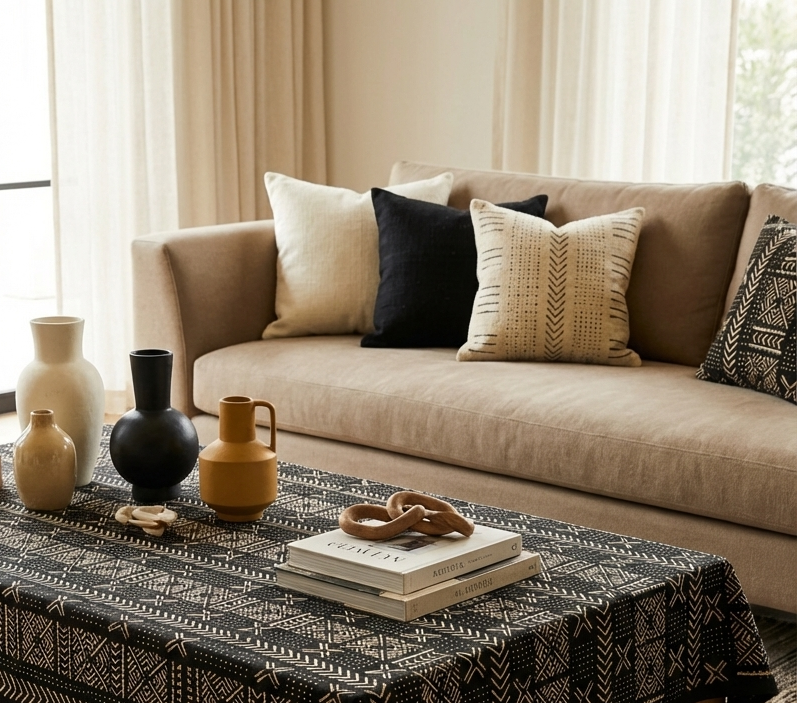 Etoffe bogolan du Mali – Pièce d’exception, art vivant