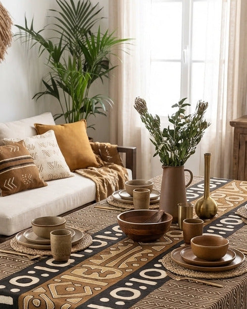 Grande étoffe bogolan du Mali – Pièce d’exception, art vivant : multicolore