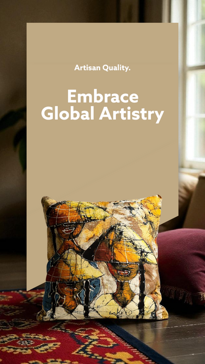 Batik Artisanal "Voyage au Vietnam" - Housse Coton Fait Main / Handmade African Batik Cover✨️