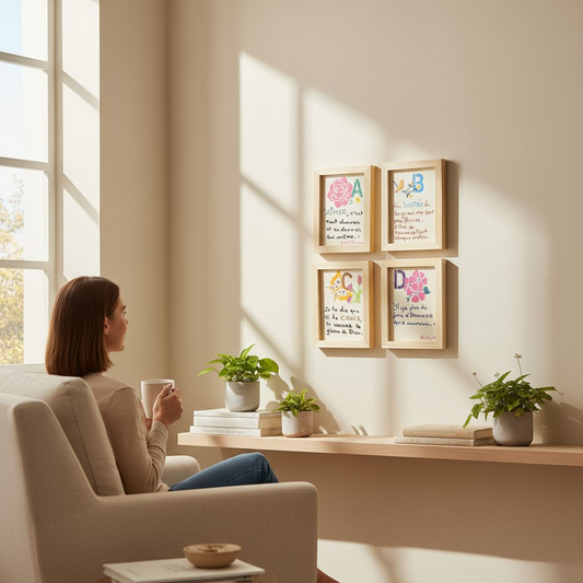 Lot 4 Tableaux "Paroles de sagesse "