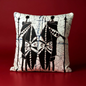 Batik Artisanal "Guerriers d'Afrique" - Housse Coton Fait Main