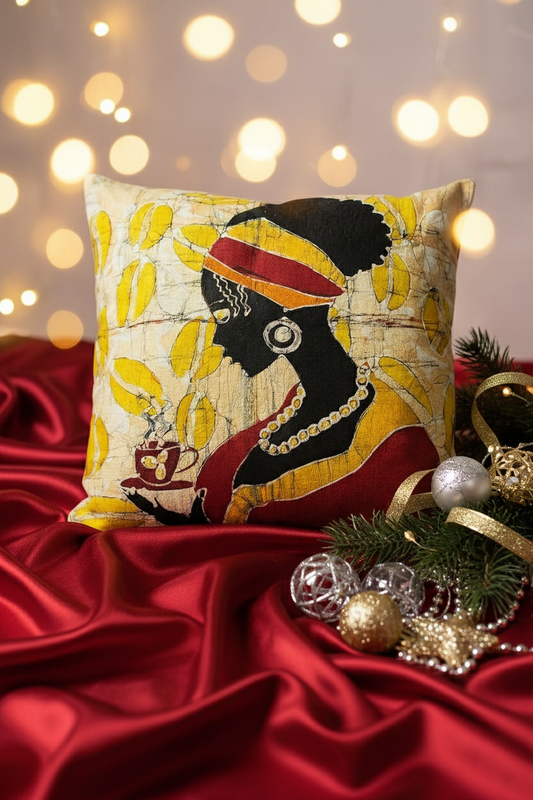 Batik Artisanal "La Femme" - Housse Coton Fait Main Multi usages