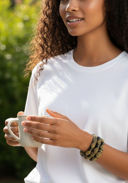 Les bracelets d'Awa : jaune et noir