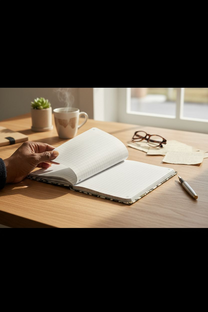 Protège-cahier en wax "Pintades d'Afrique "