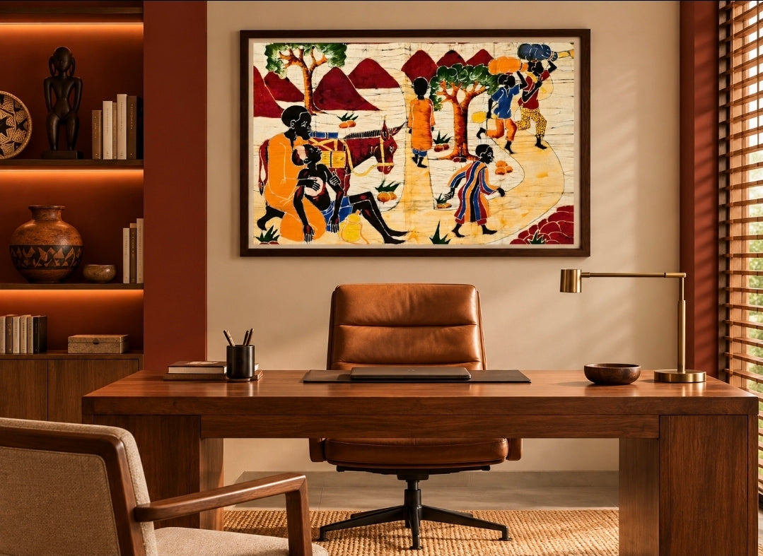 Tableau batik "Le bon Samaritain"