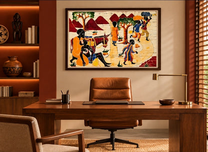 Tableau batik "Le bon Samaritain"