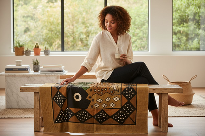 Étoffe en bogolan " Couleurs du Sahel "