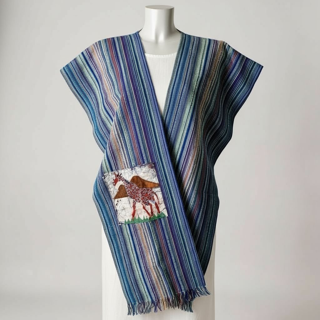 Poncho Faso Dan Fani Artisanal - Racines & Lumière | Sol'Anna