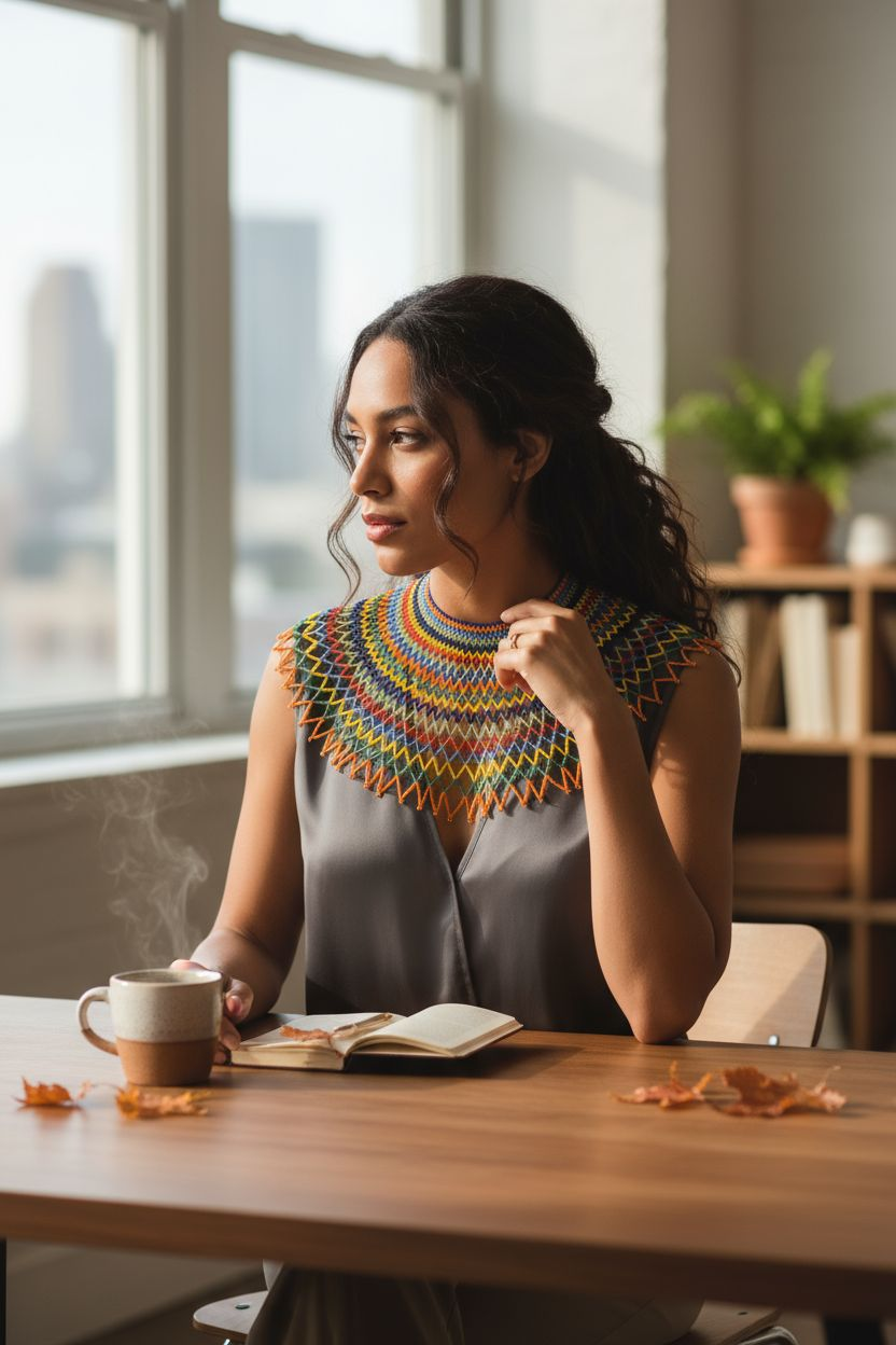 Superbe collier de perles d'Afrique du Sud