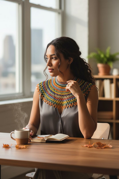 Superbe collier de perles d'Afrique du Sud