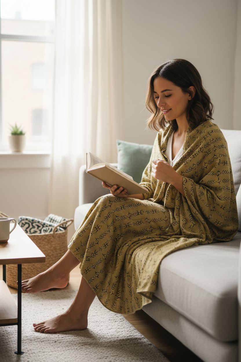 Étoffe en bogolan "Récits d'Afrique"