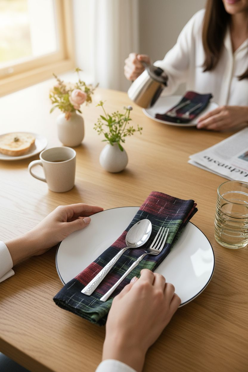 Ensemble chemin de table et serviettes en Faso Dan Fani