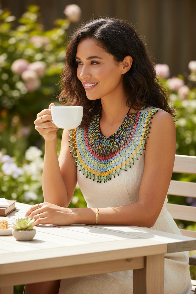 Collier filet de perles joyeuses