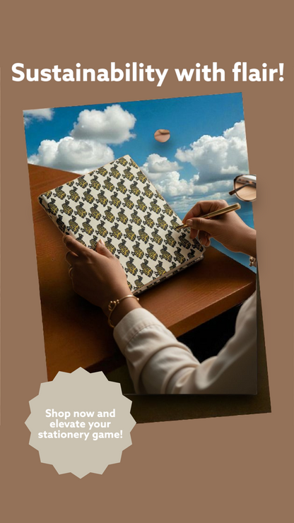 Protège-cahier en wax "Pintades d'Afrique "