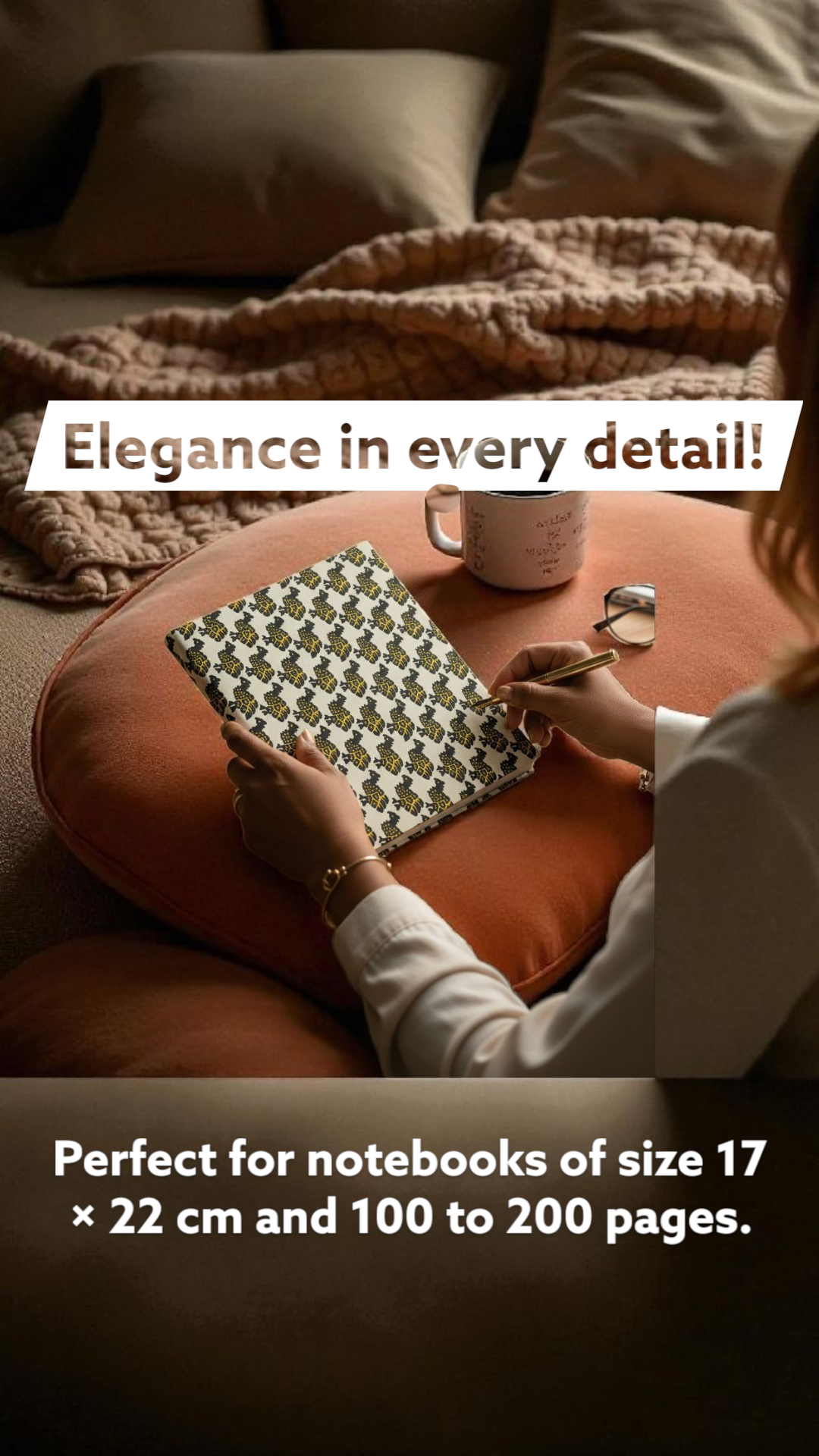 Protège-cahier en wax "Pintades d'Afrique "