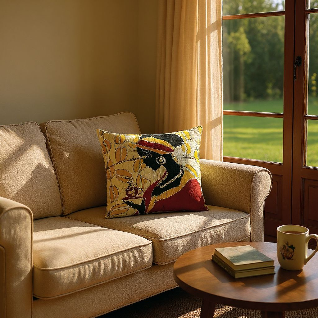 Batik Artisanal "La Femme" - Housse Coton Fait Main Multi usages