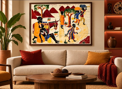 Tableau batik "Le bon Samaritain"