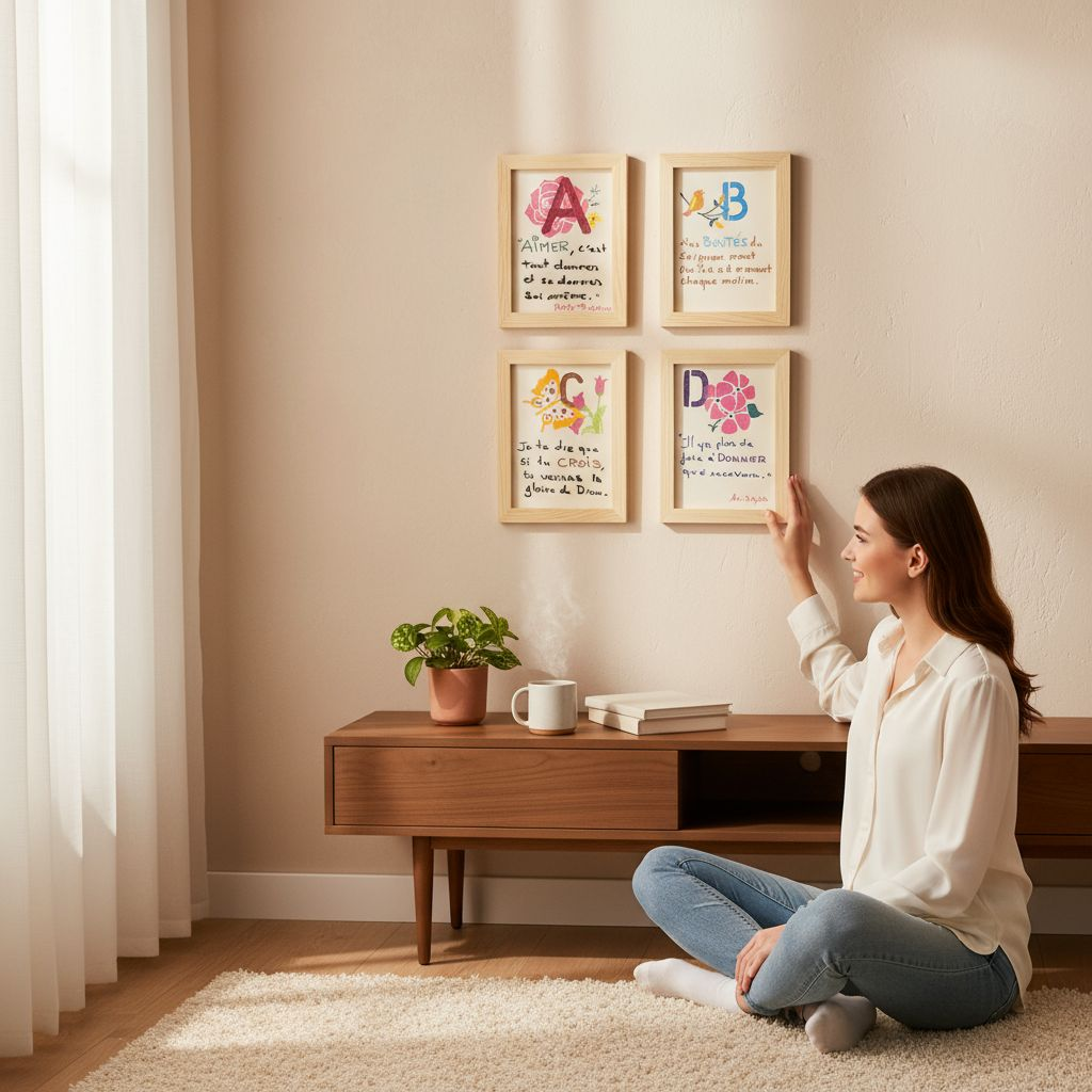 Lot 4 Tableaux "Paroles de sagesse "