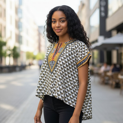 Tunique ample en wax