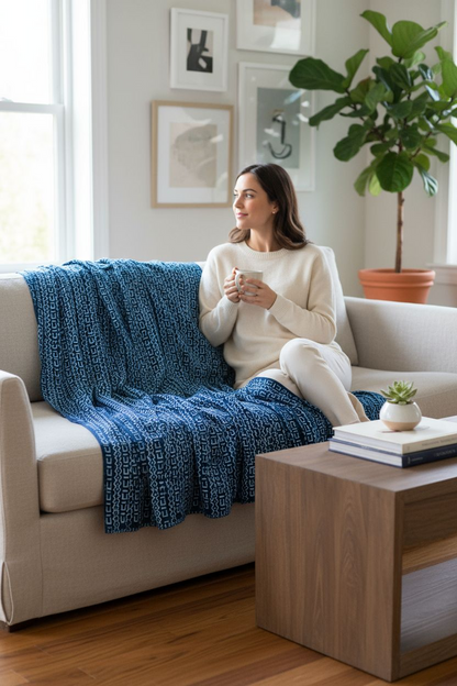 Étoffe en bogolan et indigo