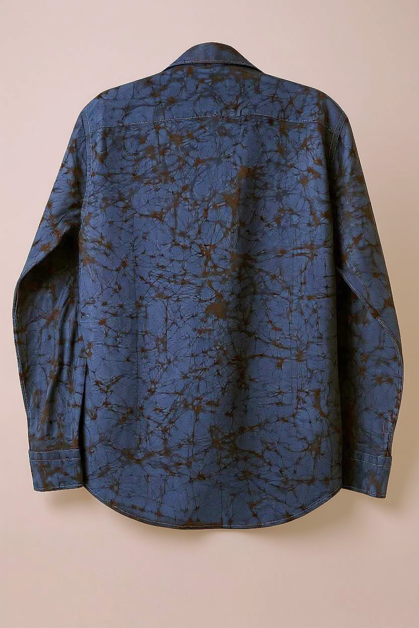 Chemise Batik Homme Artisanale Taille 44 | Création Unique Sol'Anna