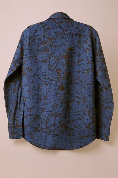 Chemise Batik Homme Artisanale Taille 44 | Création Unique Sol'Anna