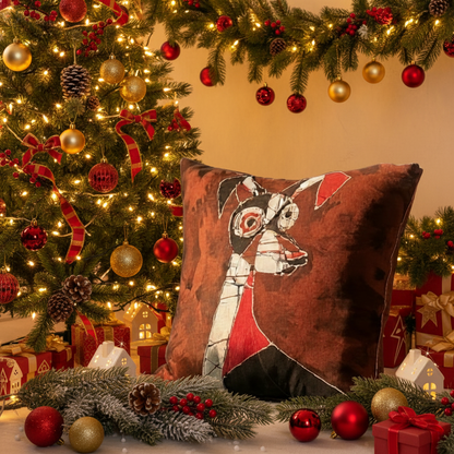 Batik Artisanal "Mon Chien Drôle" - Housse Coton Fait Main multi usages