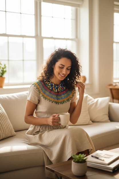 Collier filet de perles joyeuses